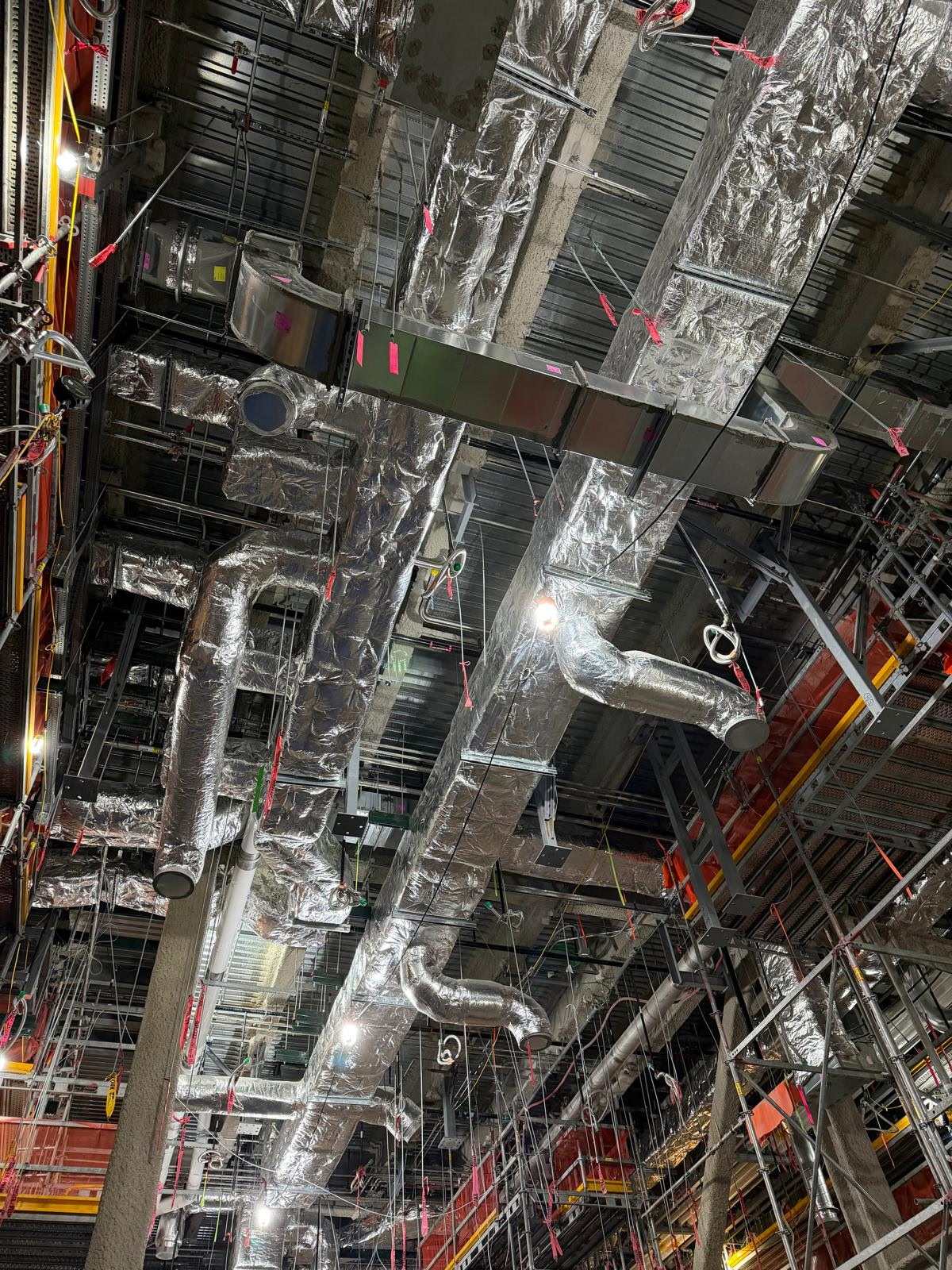 Large industrial insulated ductwork